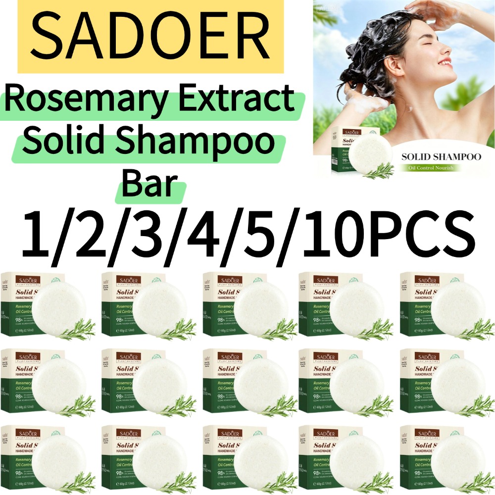 Bar Soap Shampoo Solid - SADOER 1/2/3/4/5/10PCS Rozemarijn Extract Vaste Shampoo