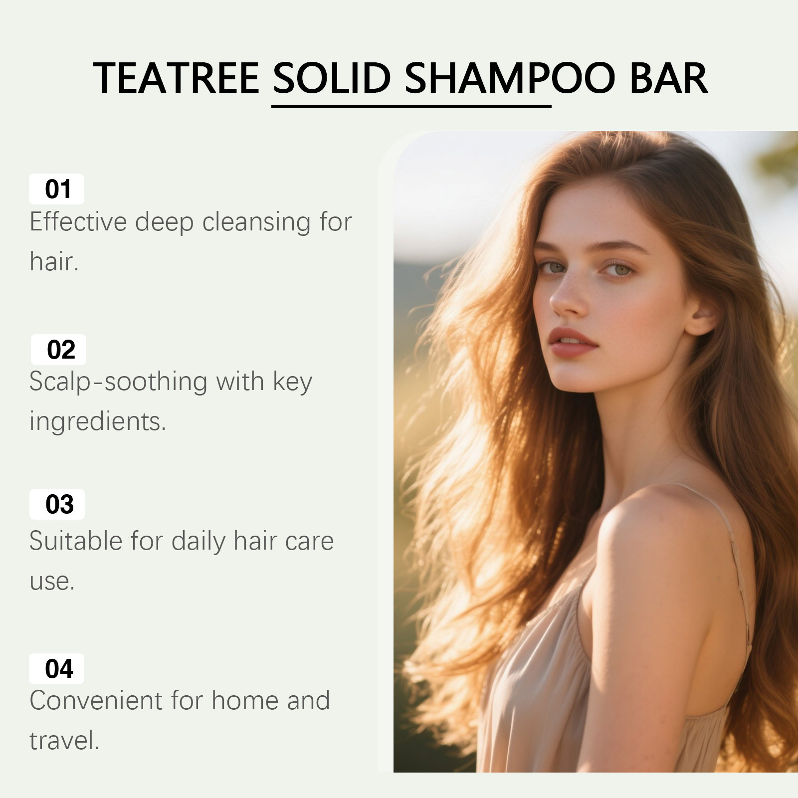 Gleamxi Tea Tree Solid Shampoo - Bar Soap Shampoo Solid recensie en prijs